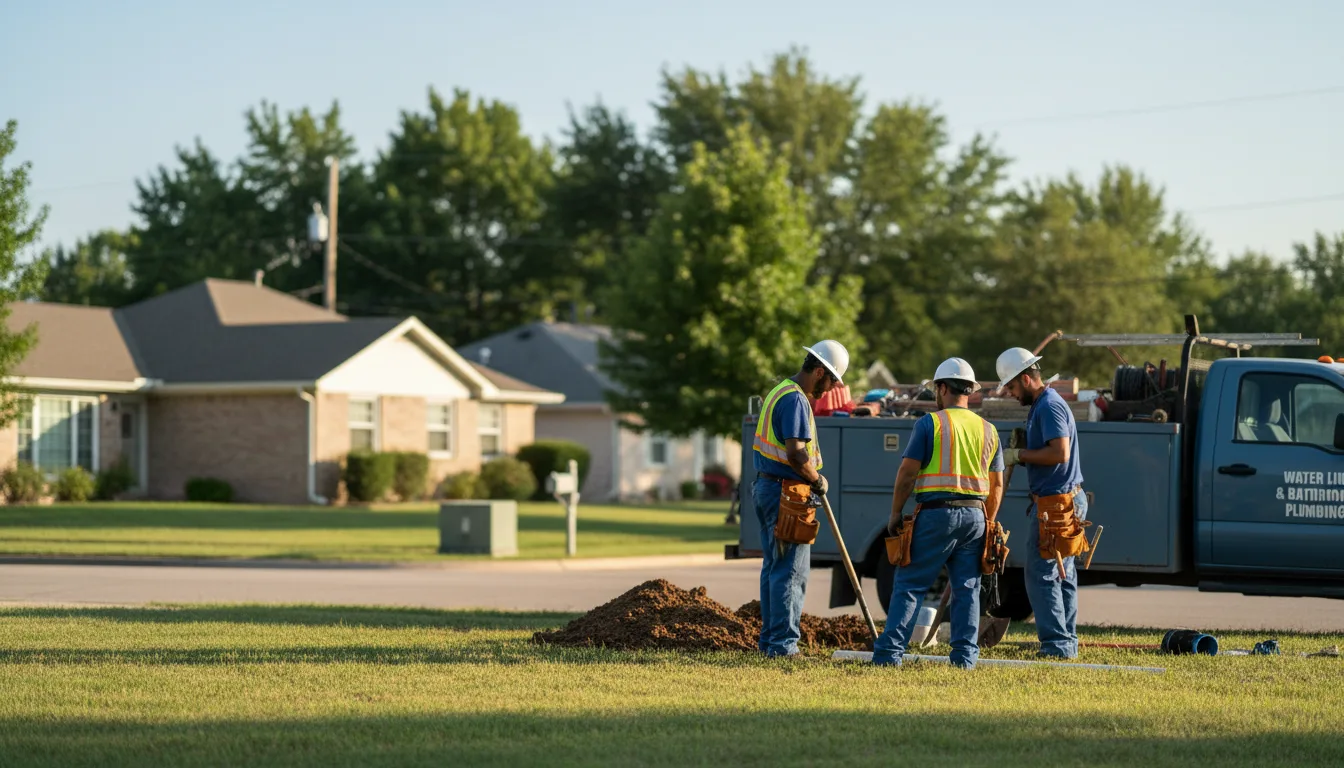 Residential water line and bathroom plumbing service in Kennewick, WA